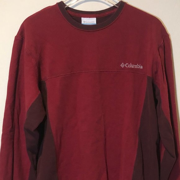 Columbia Other - Columbia Pullover Sweatshirt Mens Small Cotton Maroon and Brown